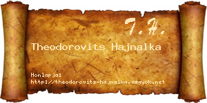 Theodorovits Hajnalka névjegykártya