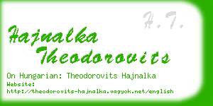 hajnalka theodorovits business card